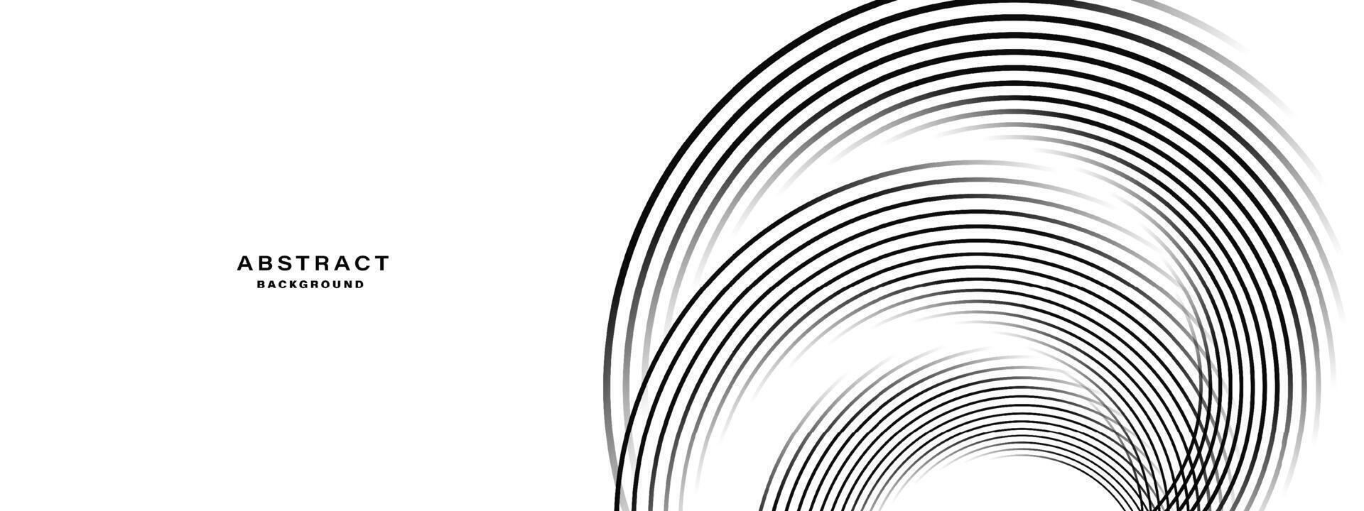 abstrait blanc Contexte avec noir cercle anneaux vecteur
