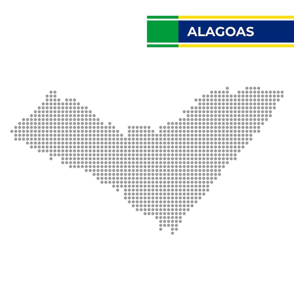 à pois carte de le Etat de alagoas dans Brésil vecteur