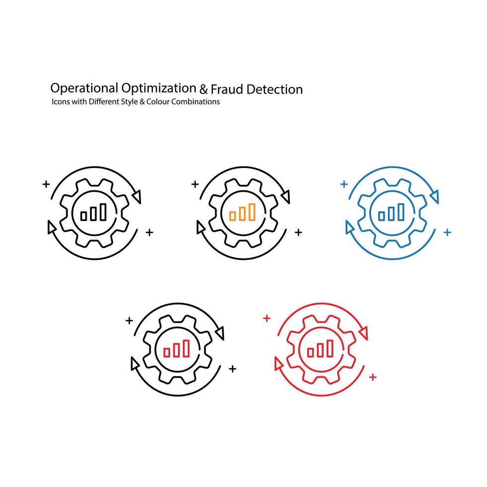 opérationnel optimisation et fraude détection icône conception vecteur