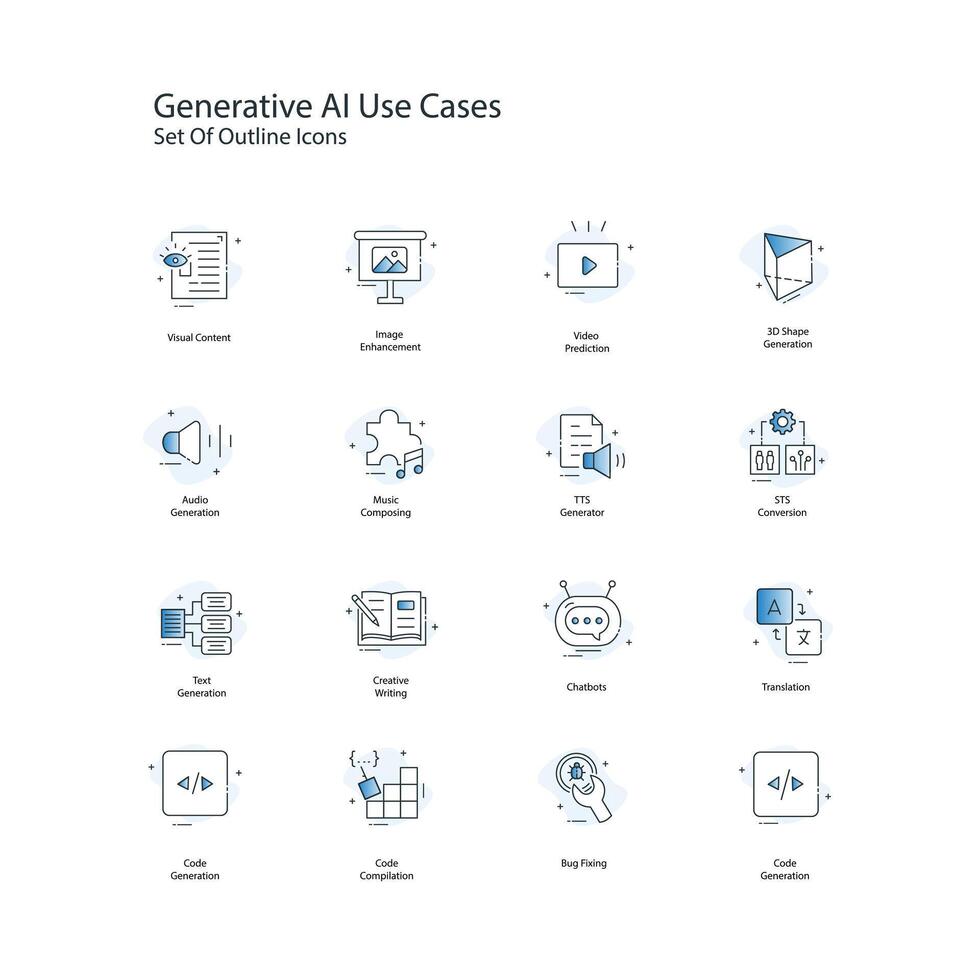 utilisation cas illustration icône conception ensemble vecteur