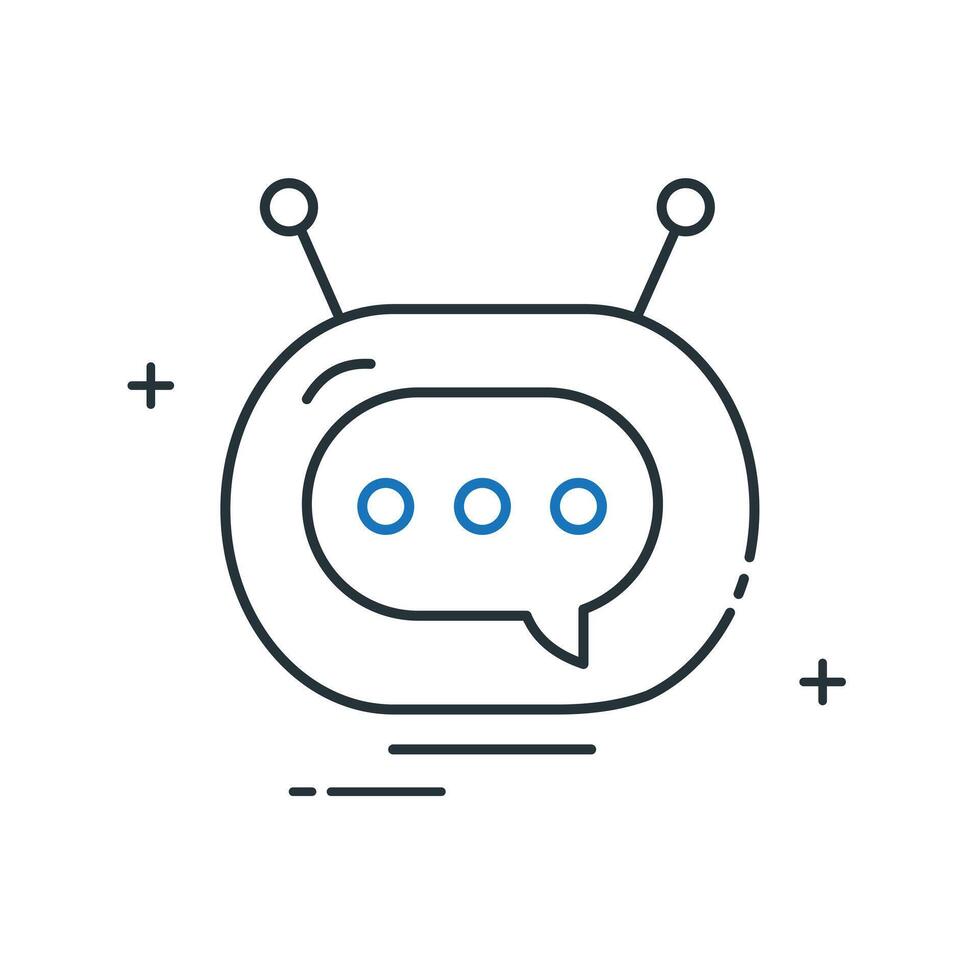 ai chatbot assistance icône conception vecteur