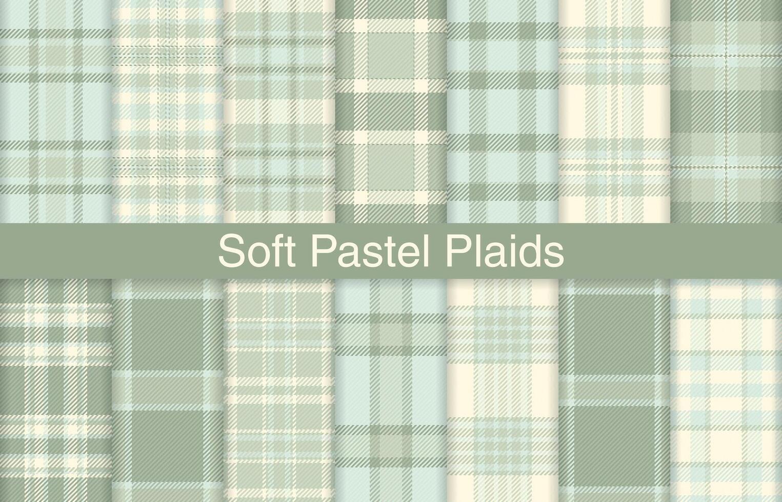 doux pastel plaid liasses, textile conception, à carreaux en tissu modèle pour chemise, robe, costume, emballage papier imprimer, invitation et cadeau carte. vecteur