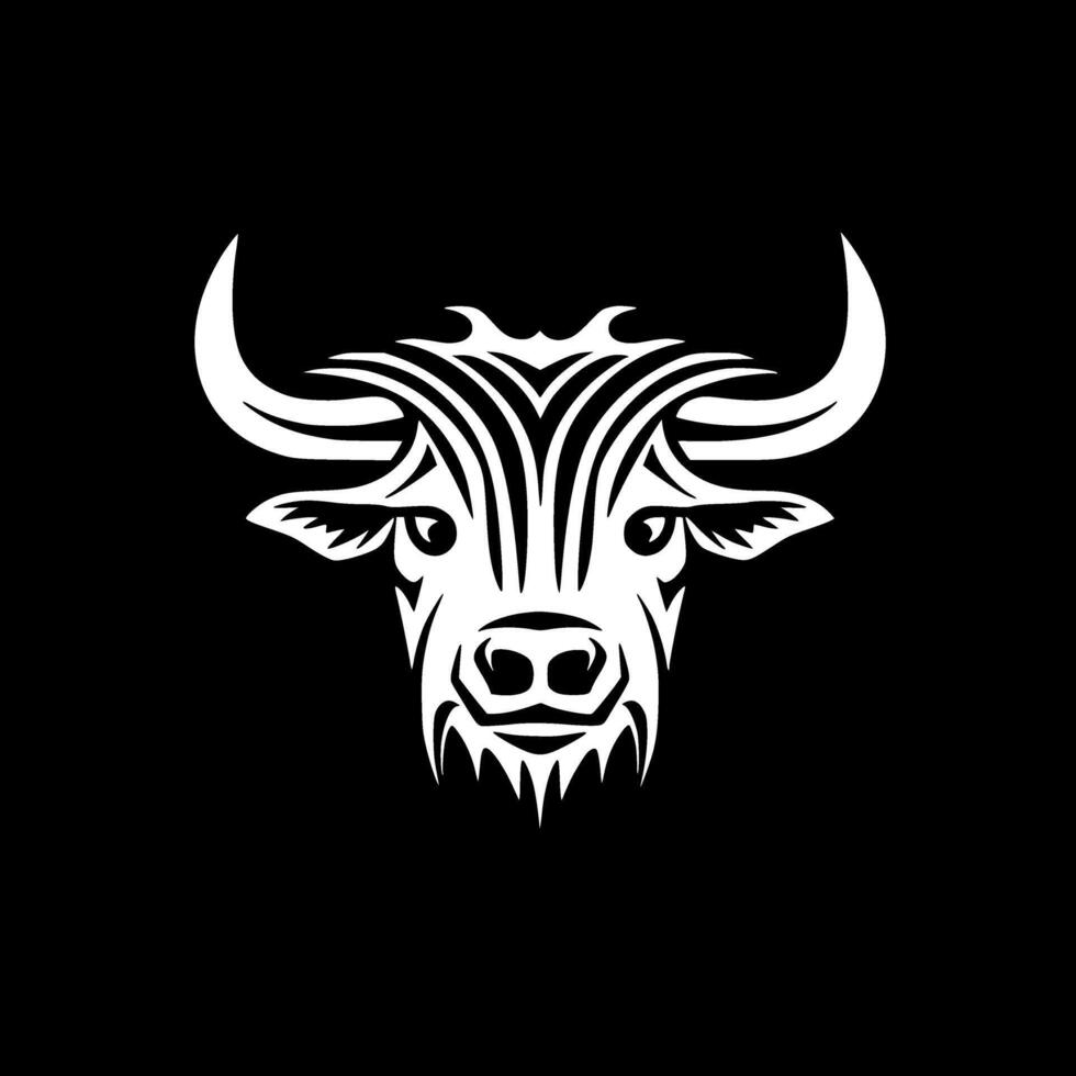 montagnes vache - minimaliste et plat logo - illustration vecteur