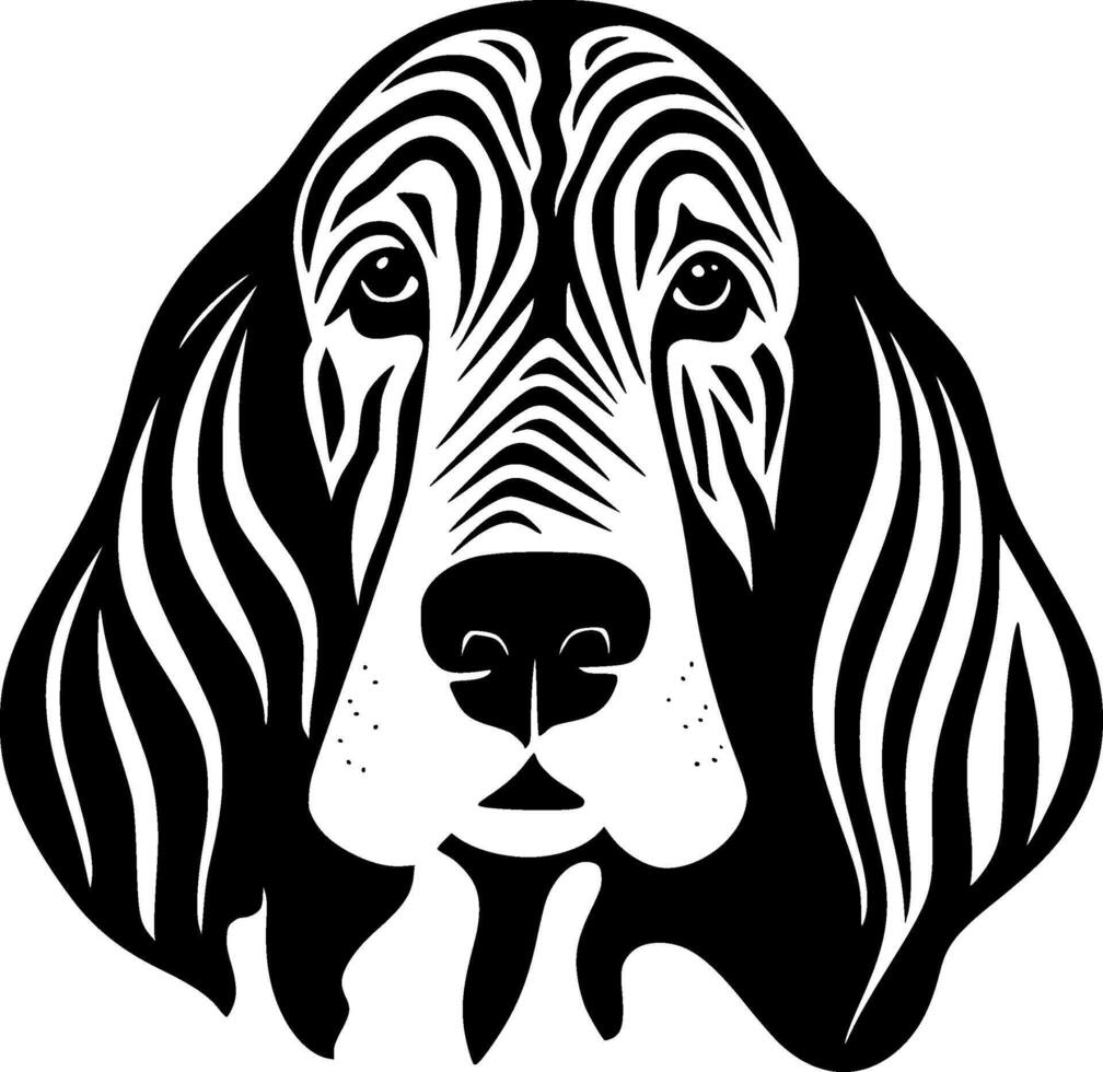 basset chien - minimaliste et plat logo - illustration vecteur