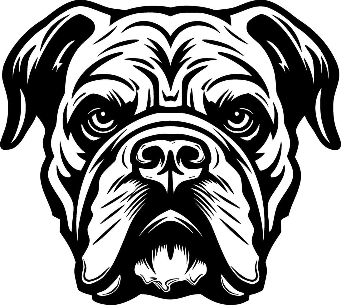 bouledogue - minimaliste et plat logo - illustration vecteur