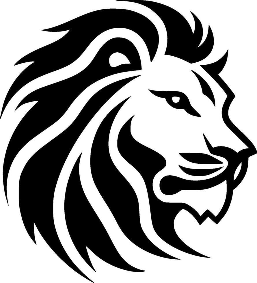 Lion - minimaliste et plat logo - illustration vecteur
