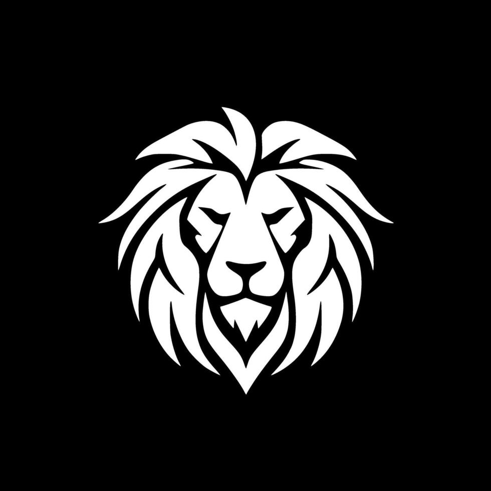 lion, noir et blanc illustration vecteur