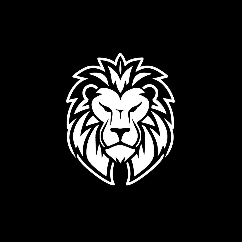 lion, noir et blanc illustration vecteur