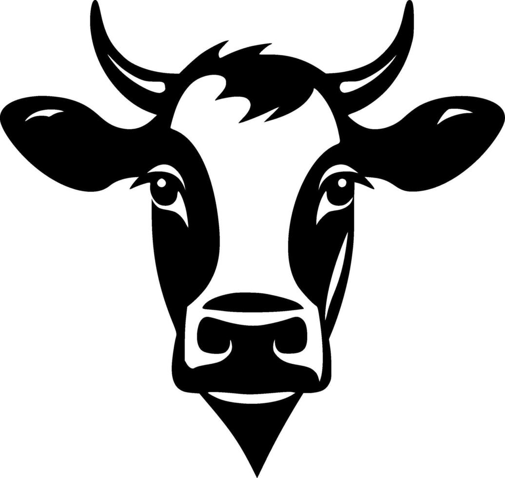 vache - minimaliste et plat logo - illustration vecteur