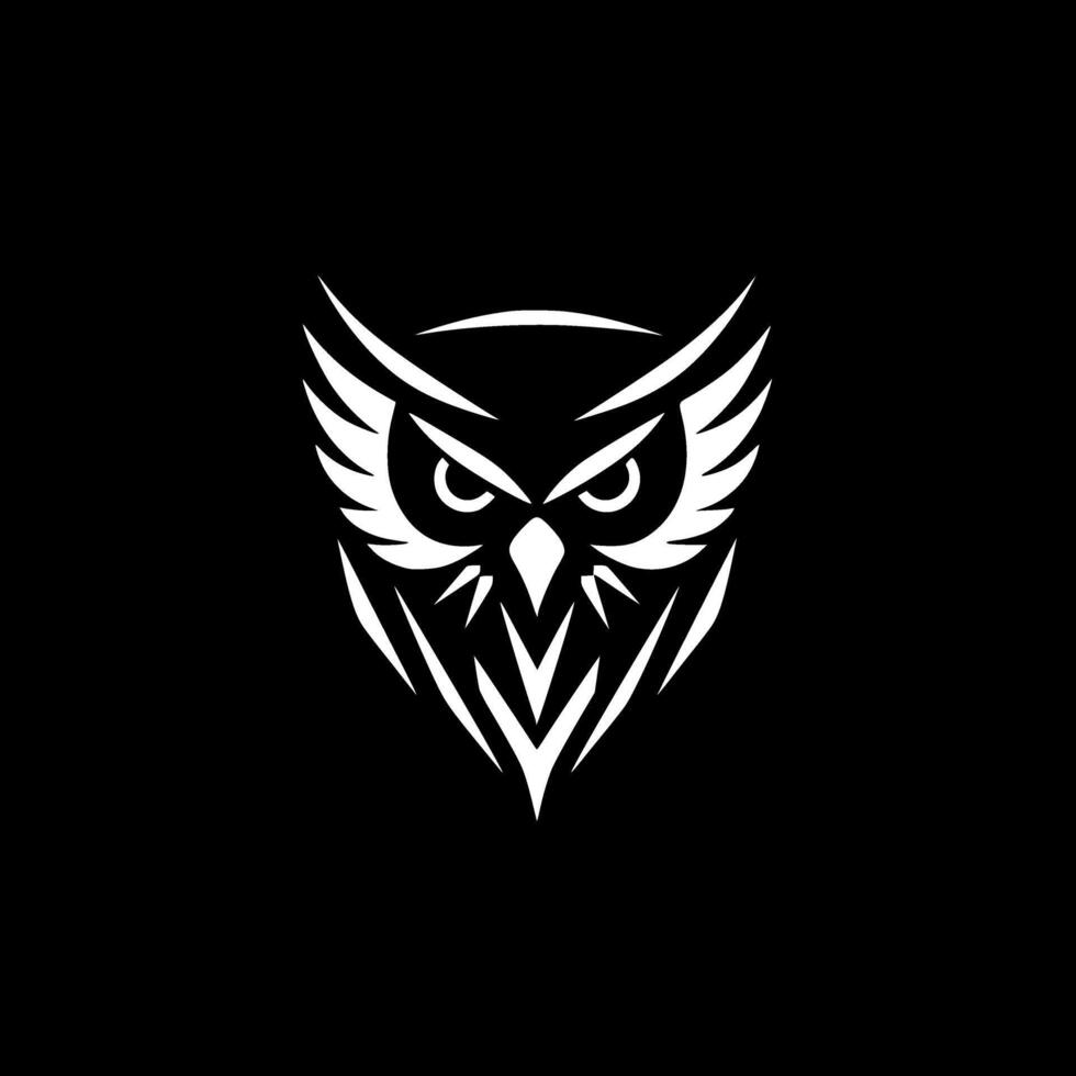 hibou, noir et blanc illustration vecteur