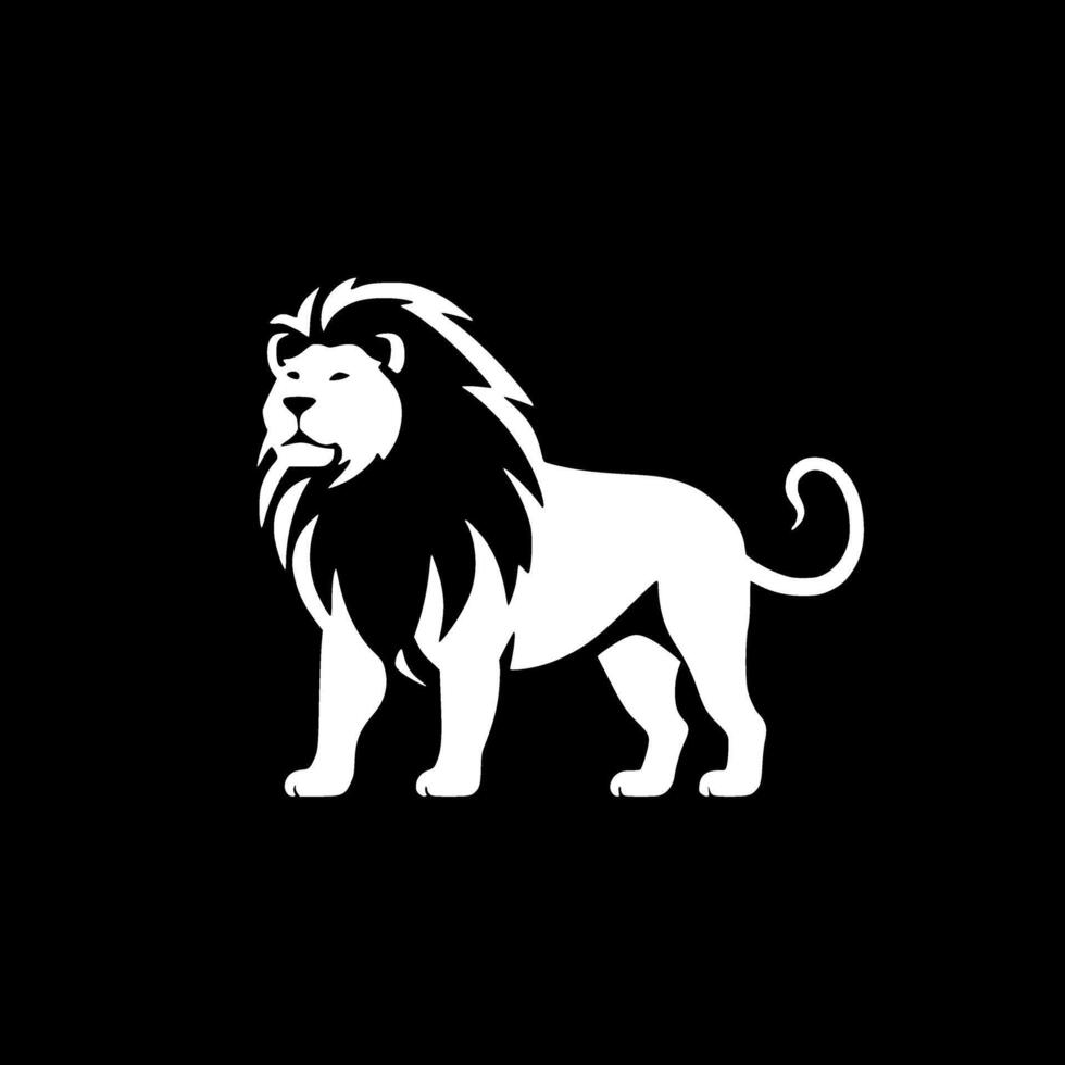 Lion - minimaliste et plat logo - illustration vecteur