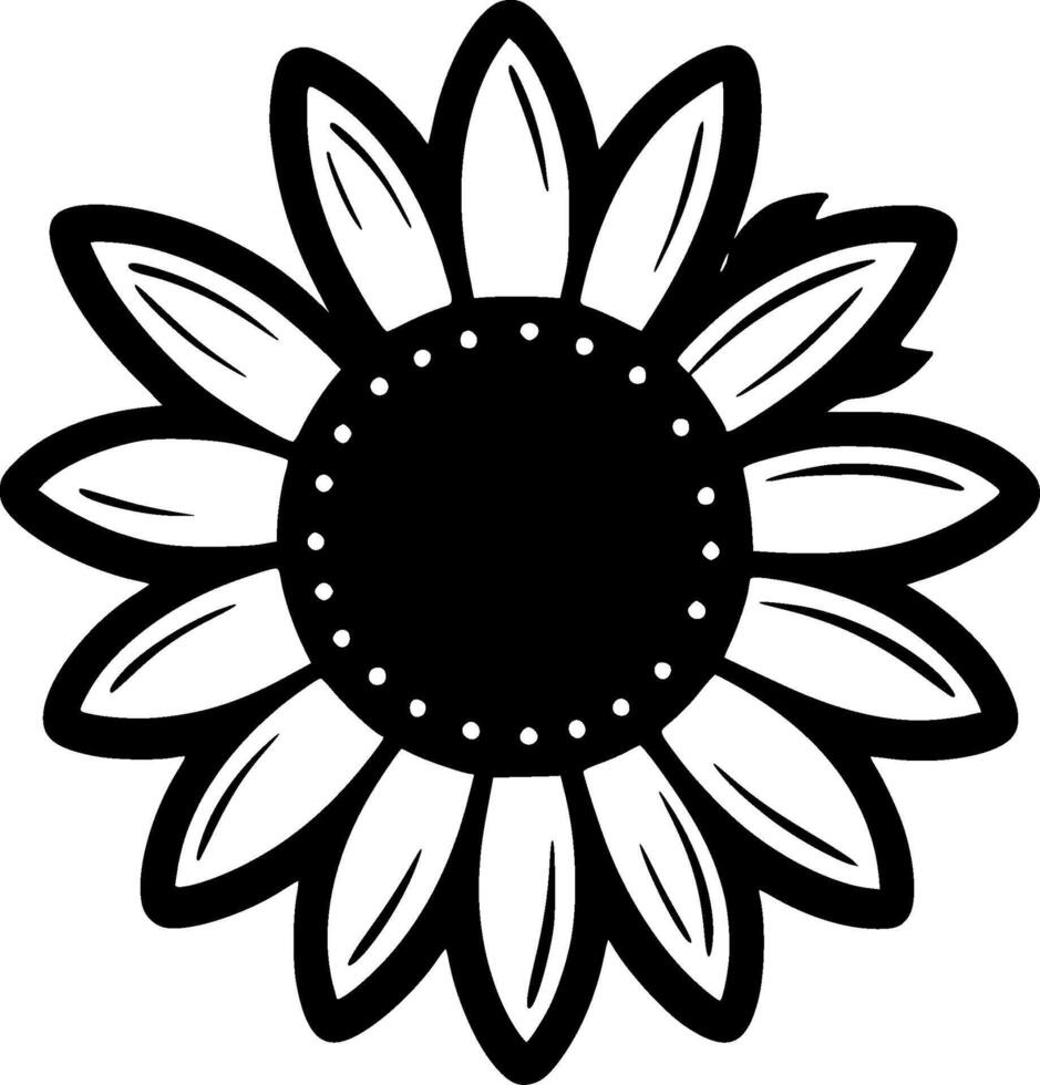 fleur, minimaliste et Facile silhouette - illustration vecteur