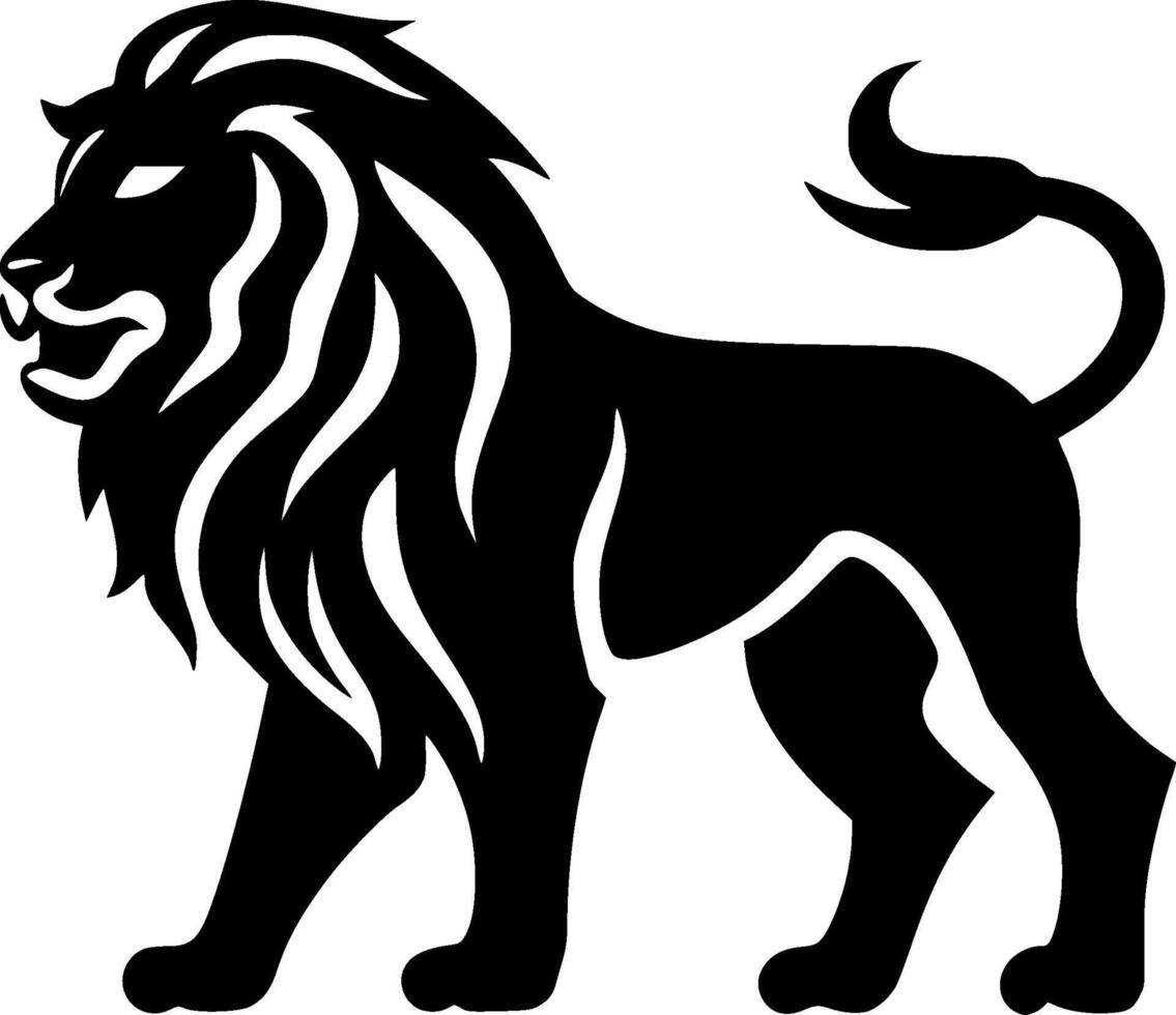 Lion - minimaliste et plat logo - illustration vecteur