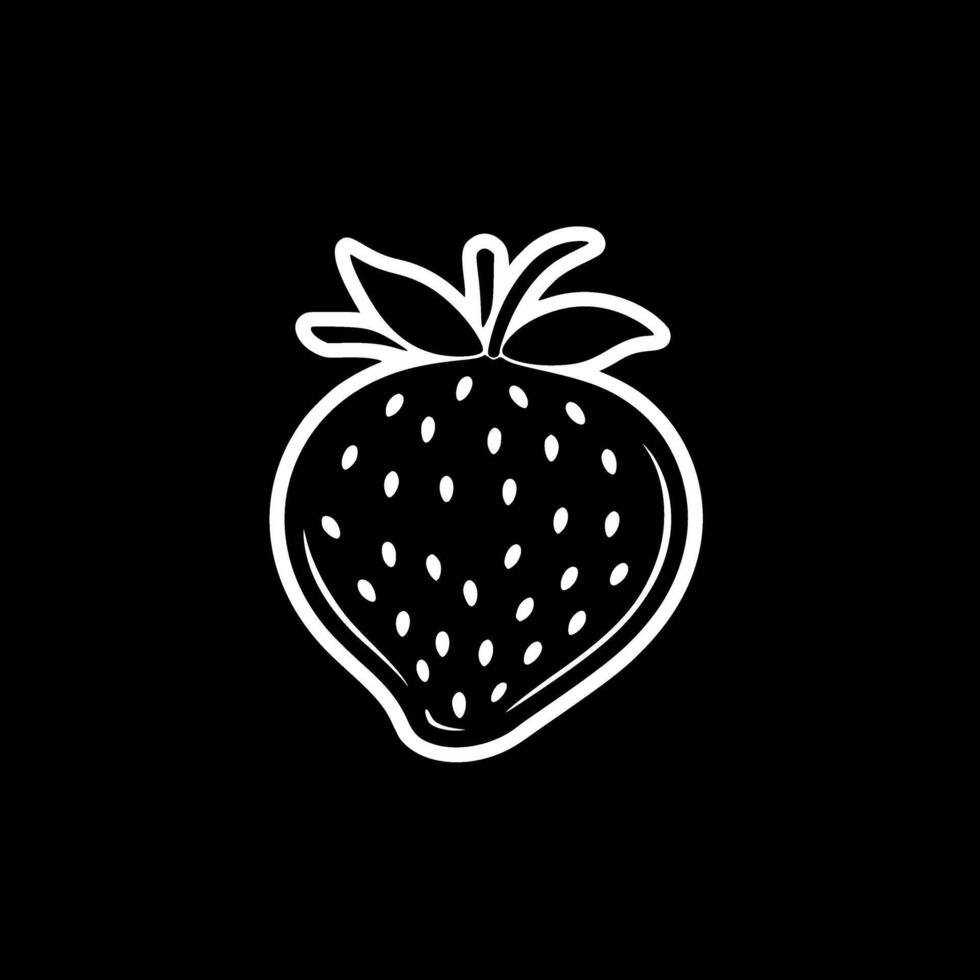 fraise - minimaliste et plat logo - illustration vecteur