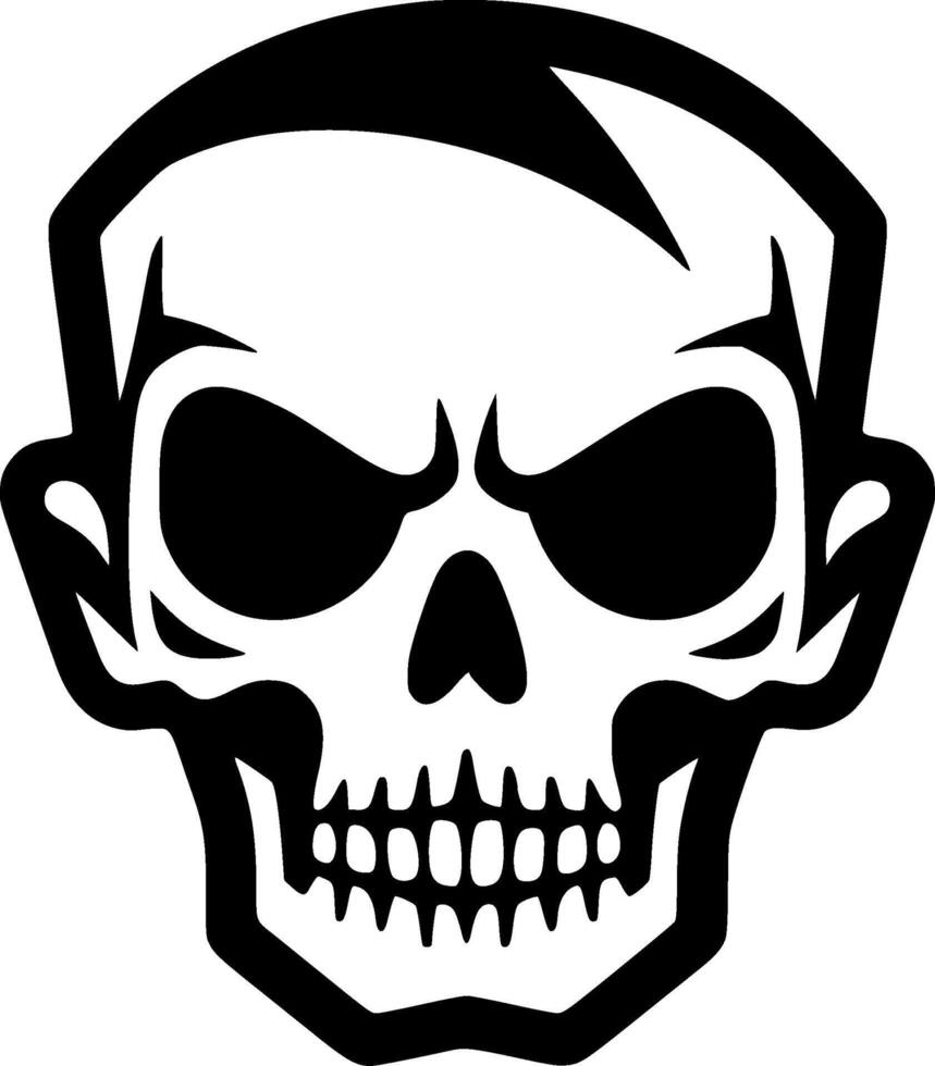 crâne - minimaliste et plat logo - illustration vecteur