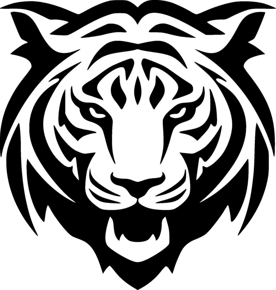 tigre - minimaliste et plat logo - illustration vecteur