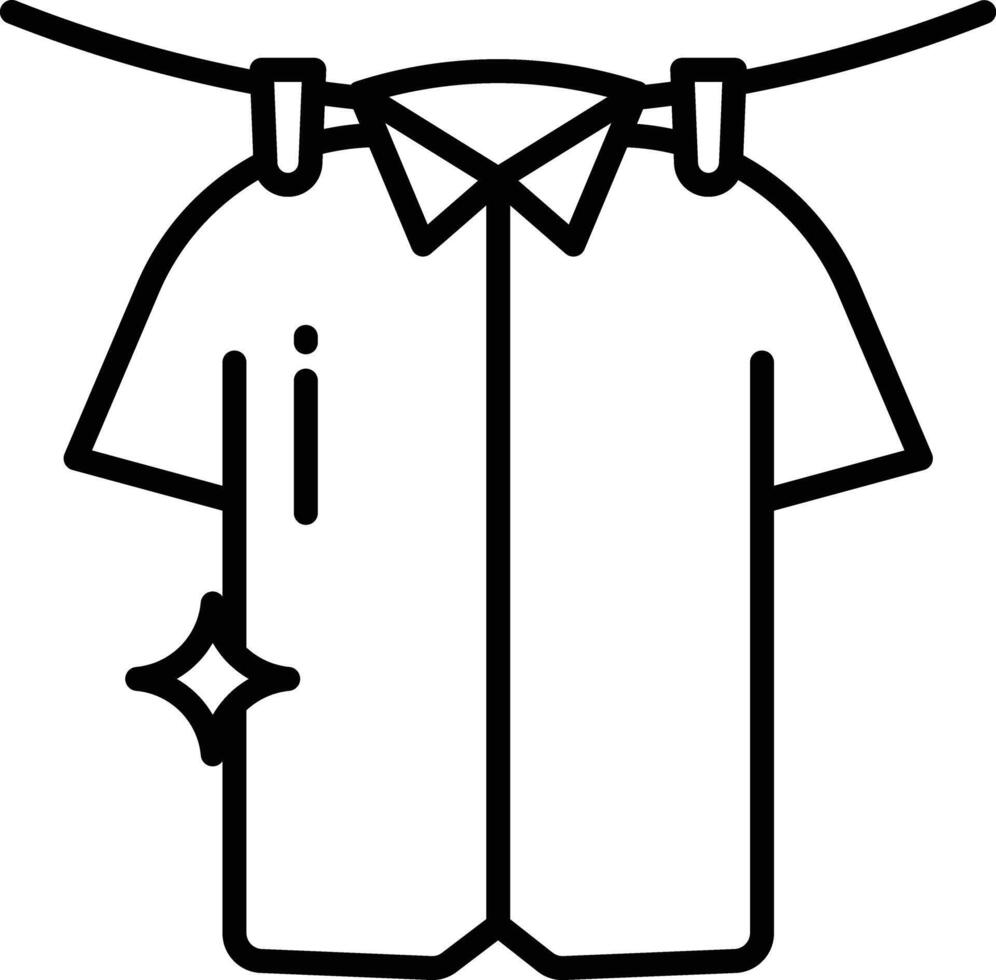 chemise pendre contour illustration vecteur