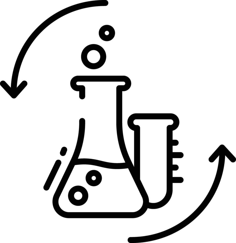 chimique tester contour illustration vecteur