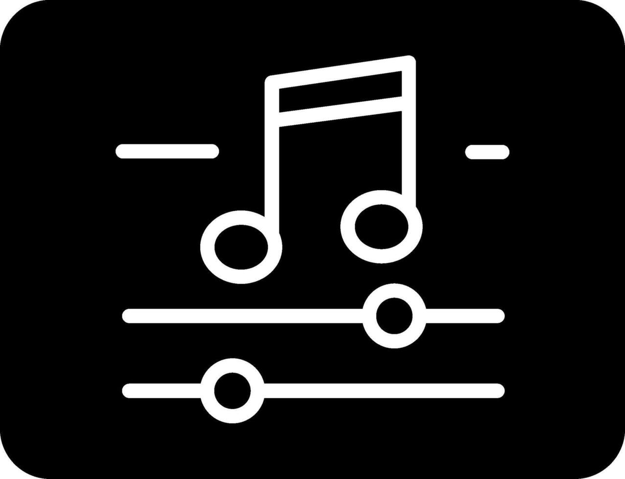 la musique et multimédia glyphe icône vecteur