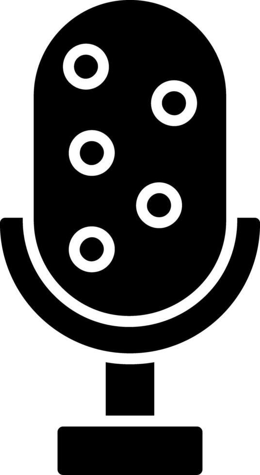 icône de glyphe de microphone vecteur