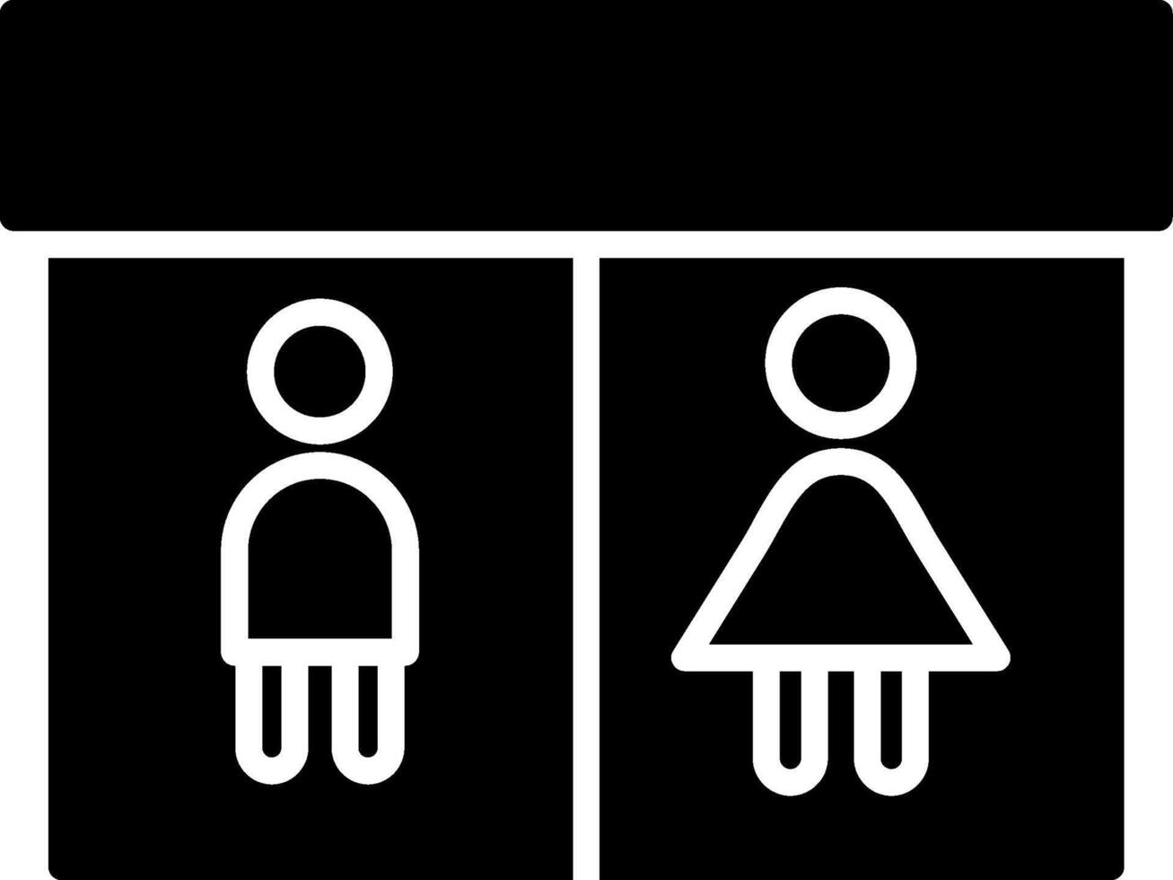 Publique toilette glyphe icône vecteur