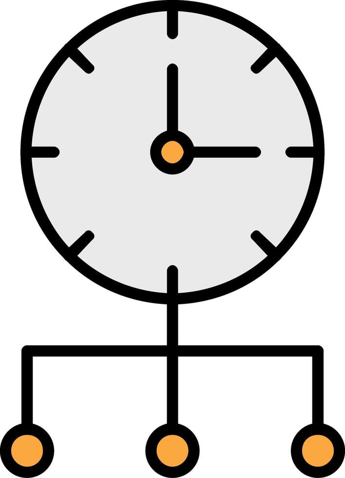 temps optimisation ligne rempli icône vecteur