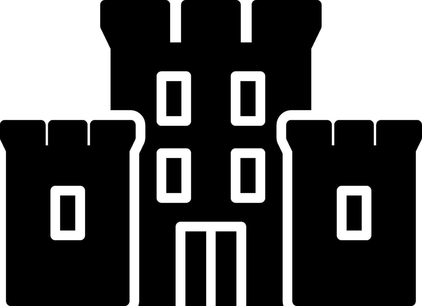 icône de glyphe de château vecteur