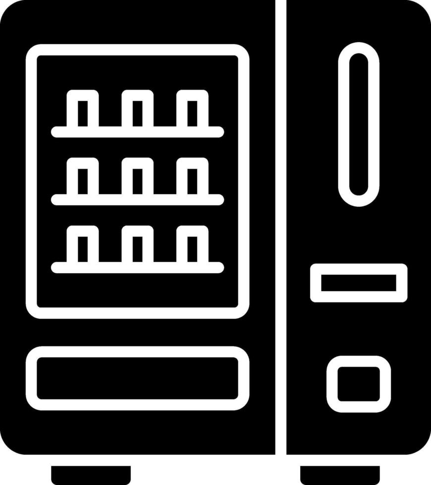 icône de glyphe de distributeur automatique vecteur