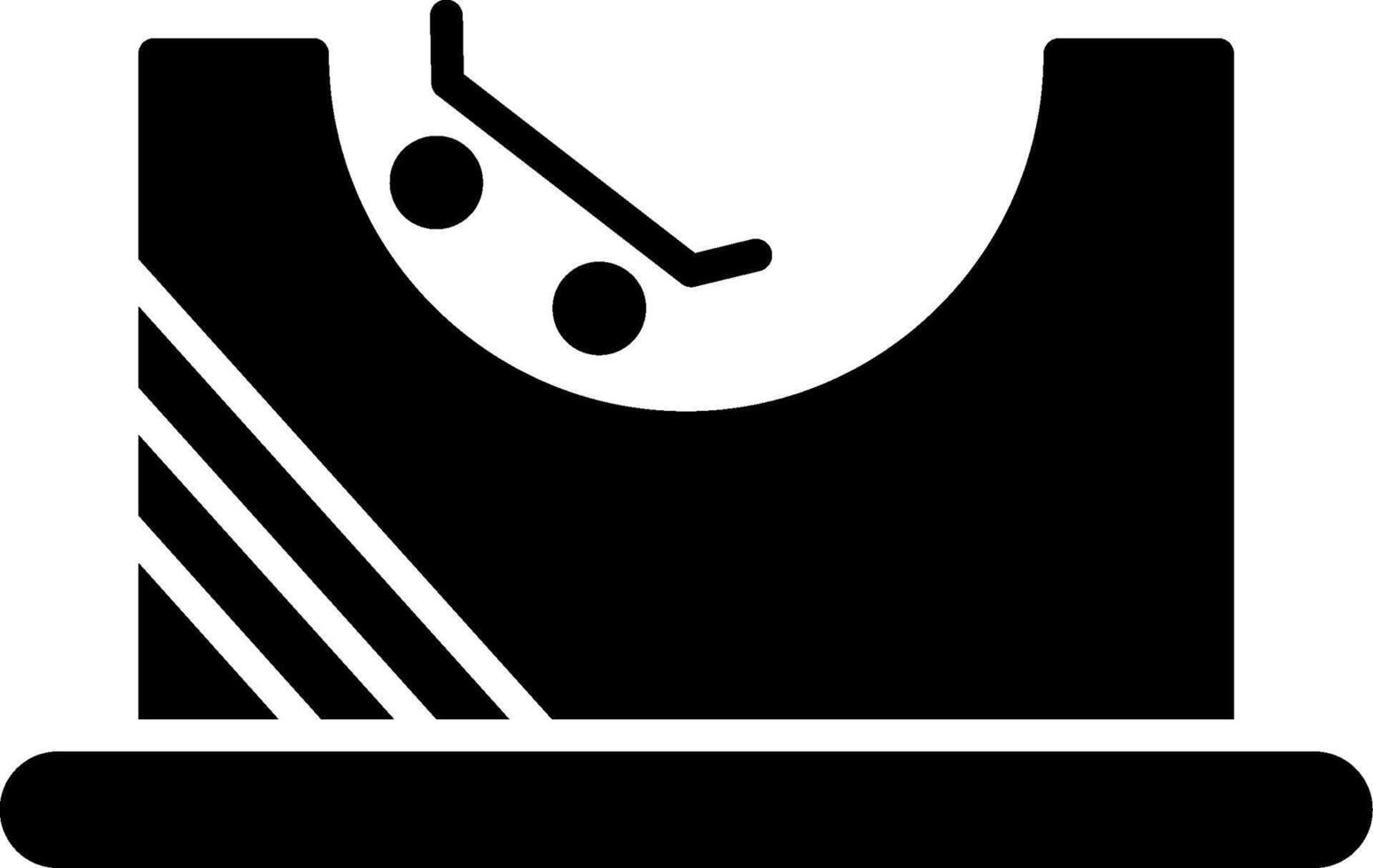 icône de glyphe de skate park vecteur