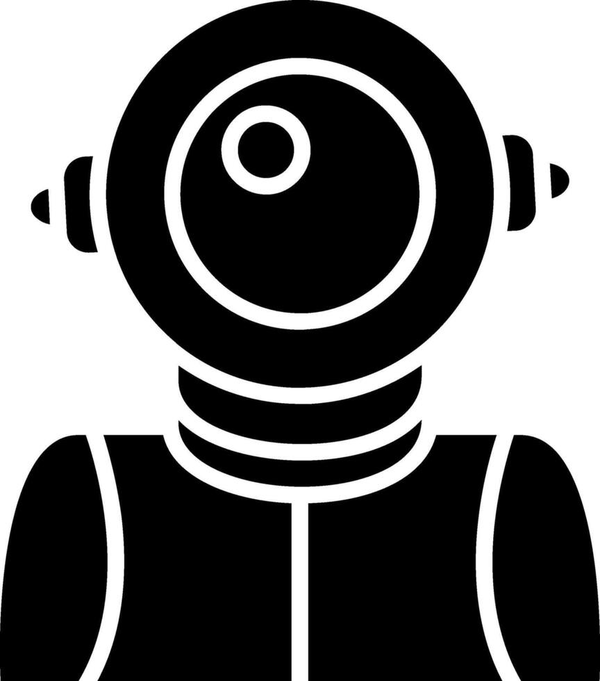 icône de glyphe astronaute vecteur