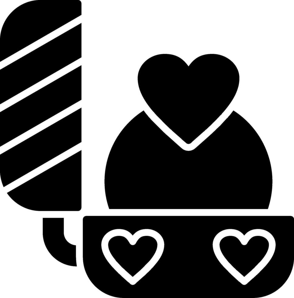 icône de glyphe de bagues de mariage vecteur
