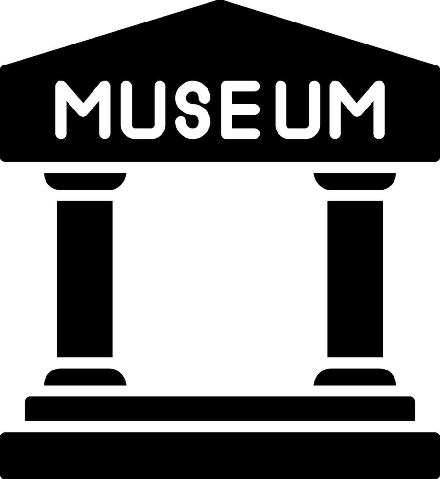 icône de glyphe de musée vecteur