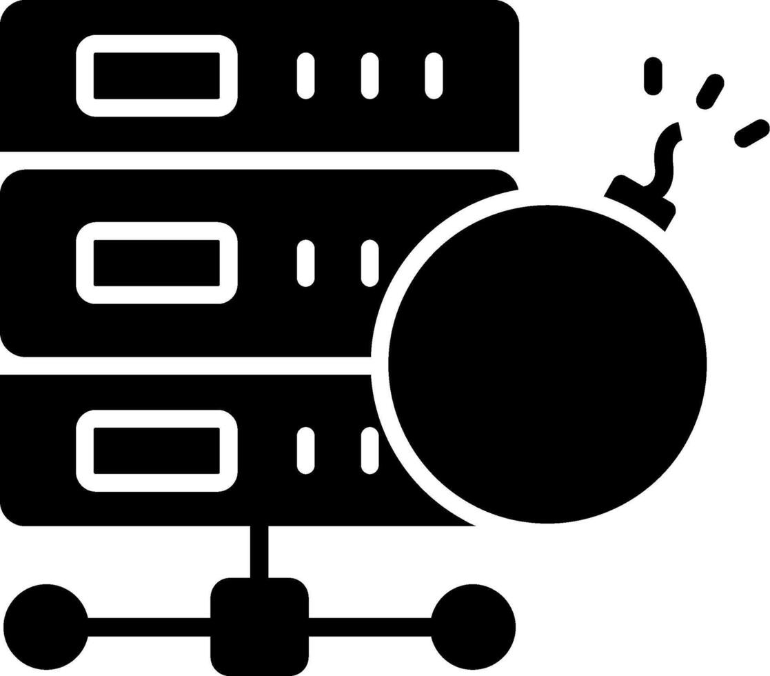 icône de glyphe de bombe vecteur