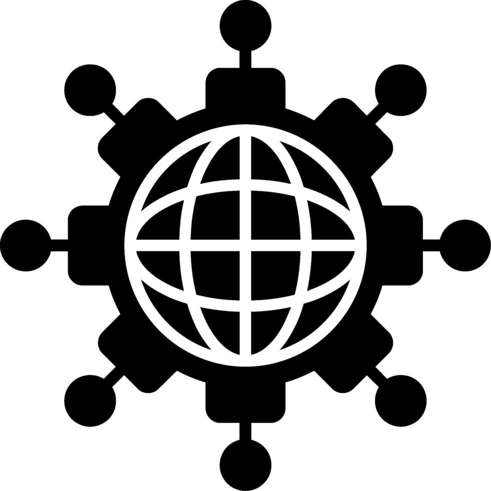 icône de glyphe de mise en réseau vecteur