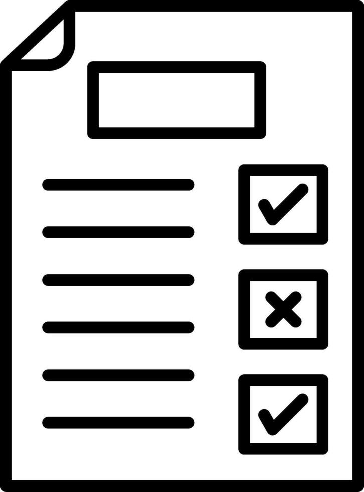 icône de ligne de liste vecteur