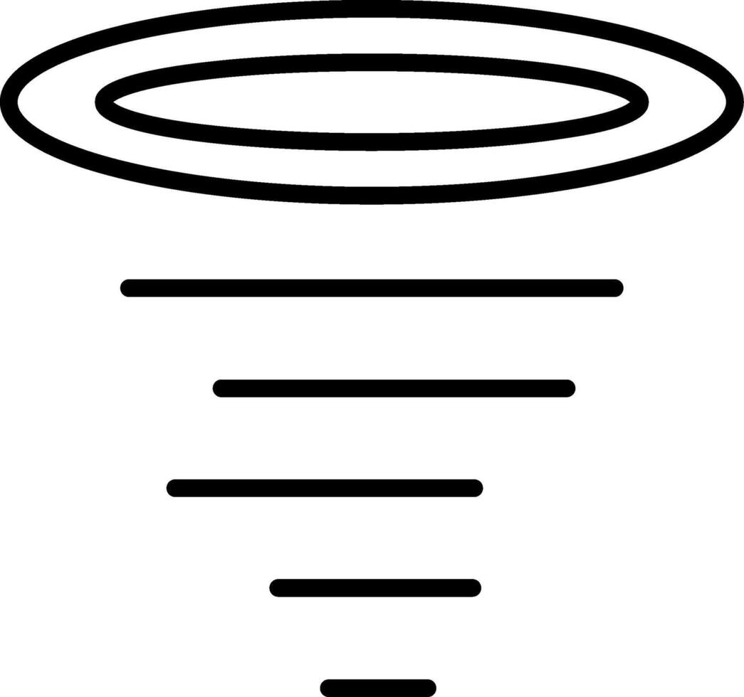 icône de ligne de tornade vecteur