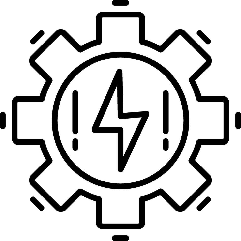 électrique ligne icône vecteur