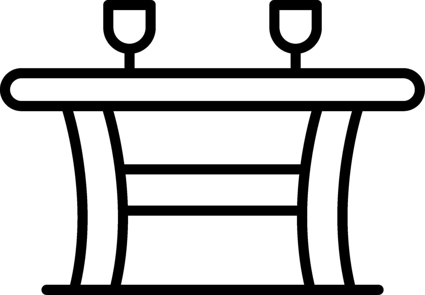 icône de ligne de table vecteur