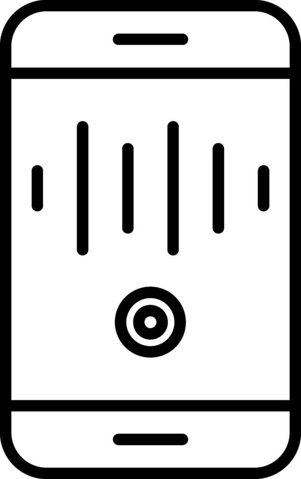 voix enregistrement ligne icône vecteur