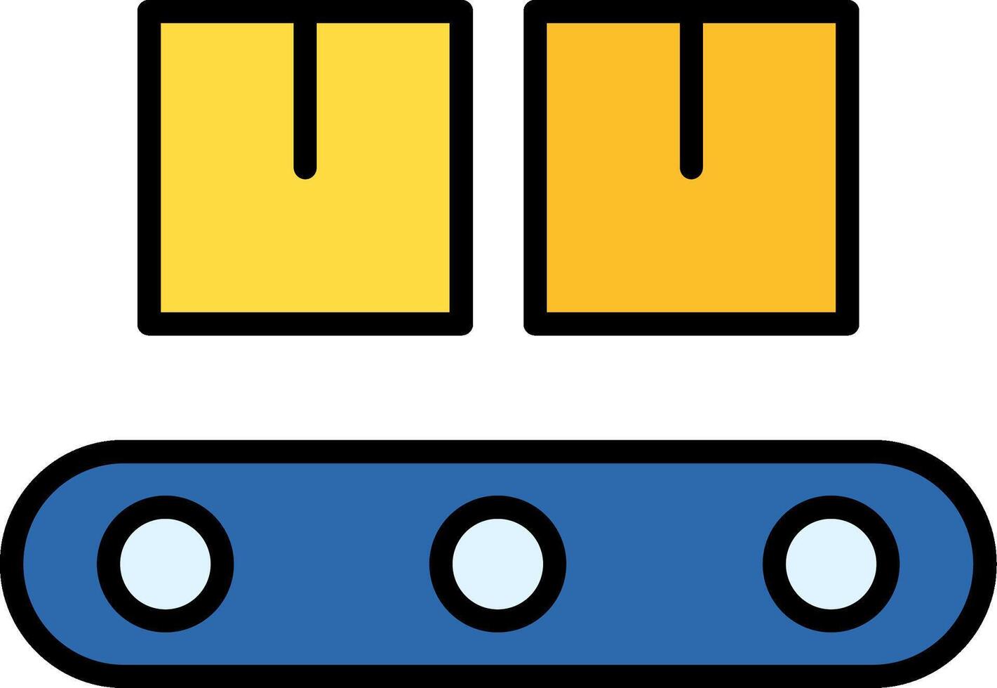 convoyeur ceinture ligne rempli icône vecteur