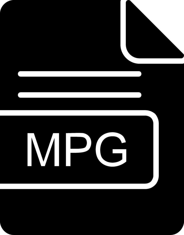 mpg fichier format glyphe icône vecteur