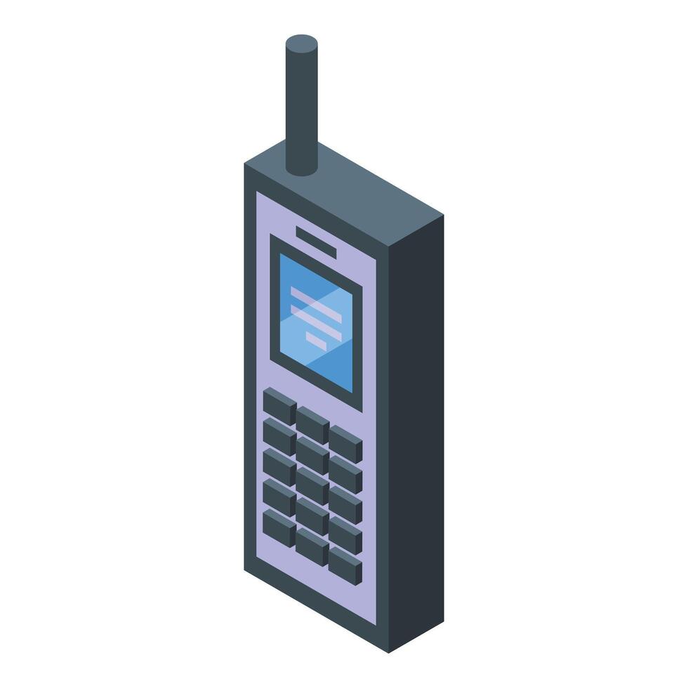 walkie talkie icône isométrique . la communication dispositif vecteur