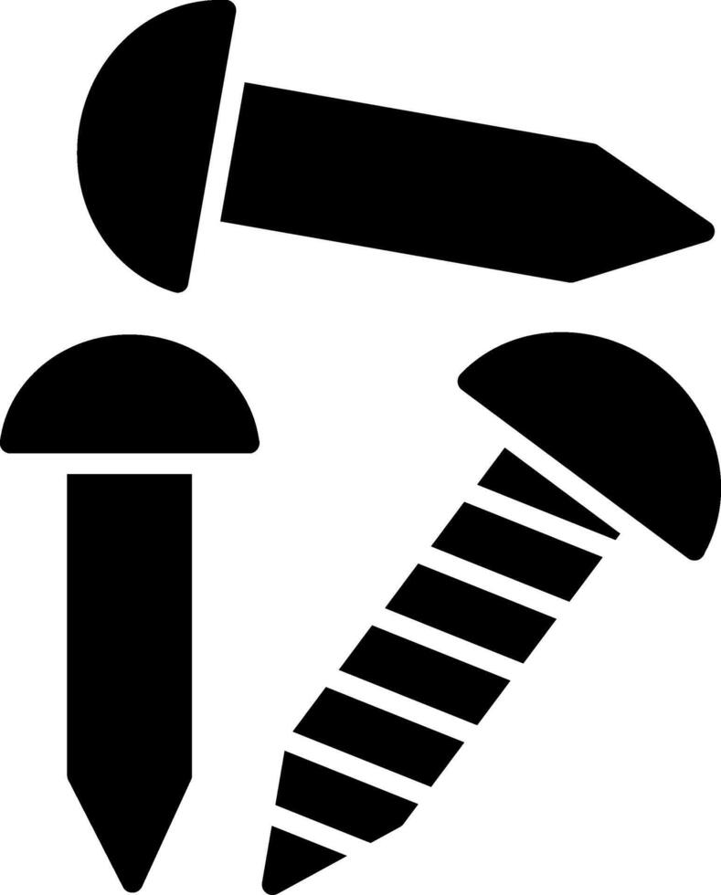 icône de glyphe d'ongles vecteur