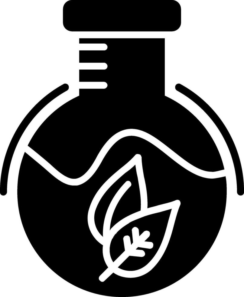 icône de glyphe de tube à essai vecteur