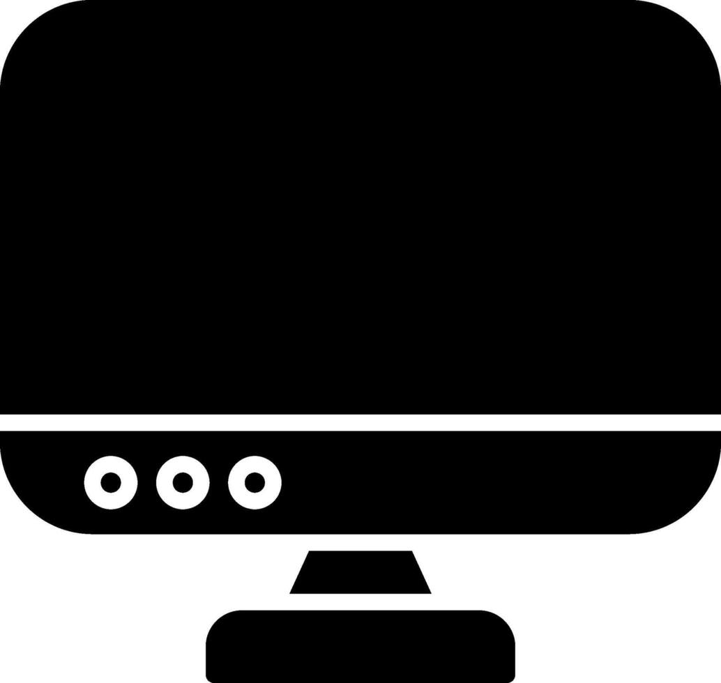icône de glyphe d'ordinateur vecteur