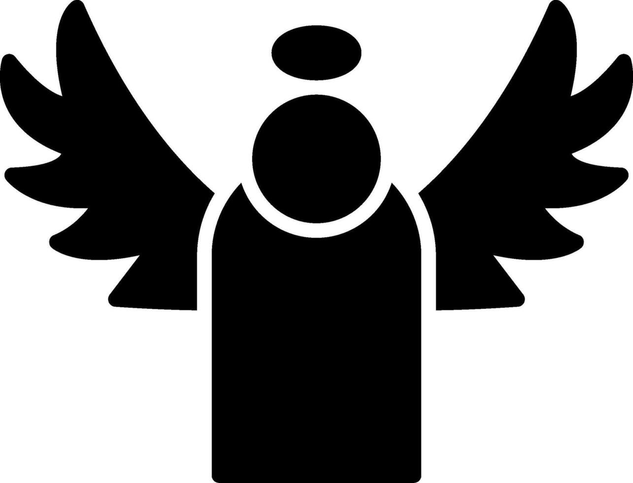 icône de glyphe d'ange vecteur