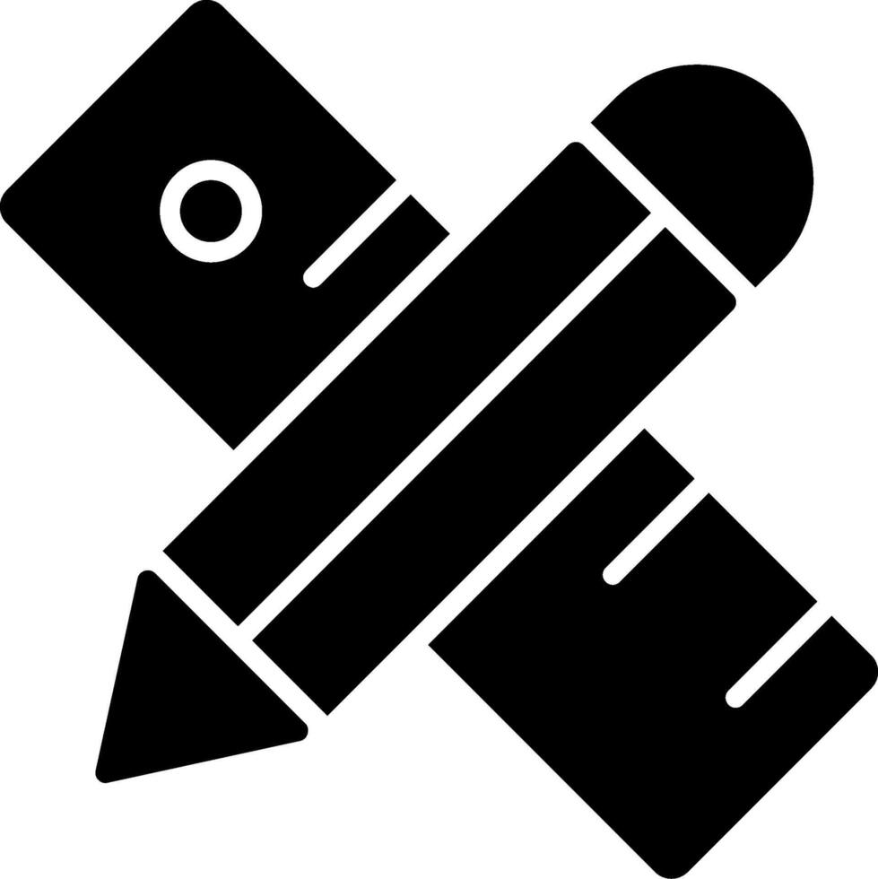 icône de glyphe de crayon vecteur