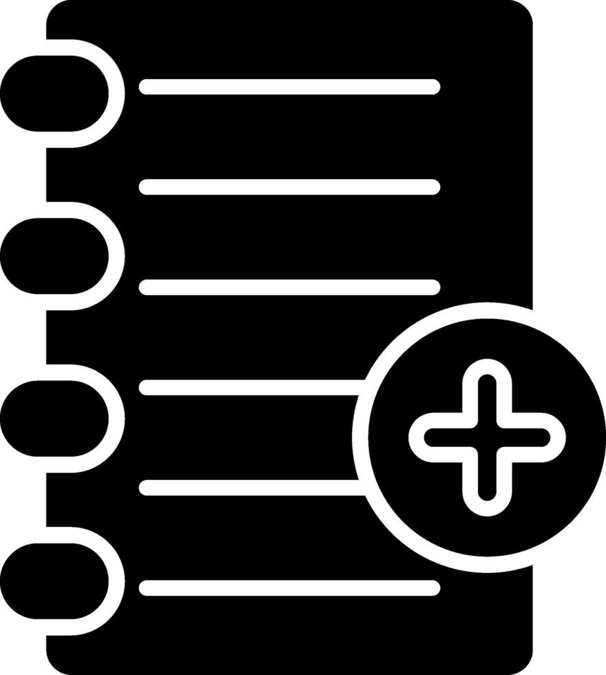 icône de glyphe de document vecteur