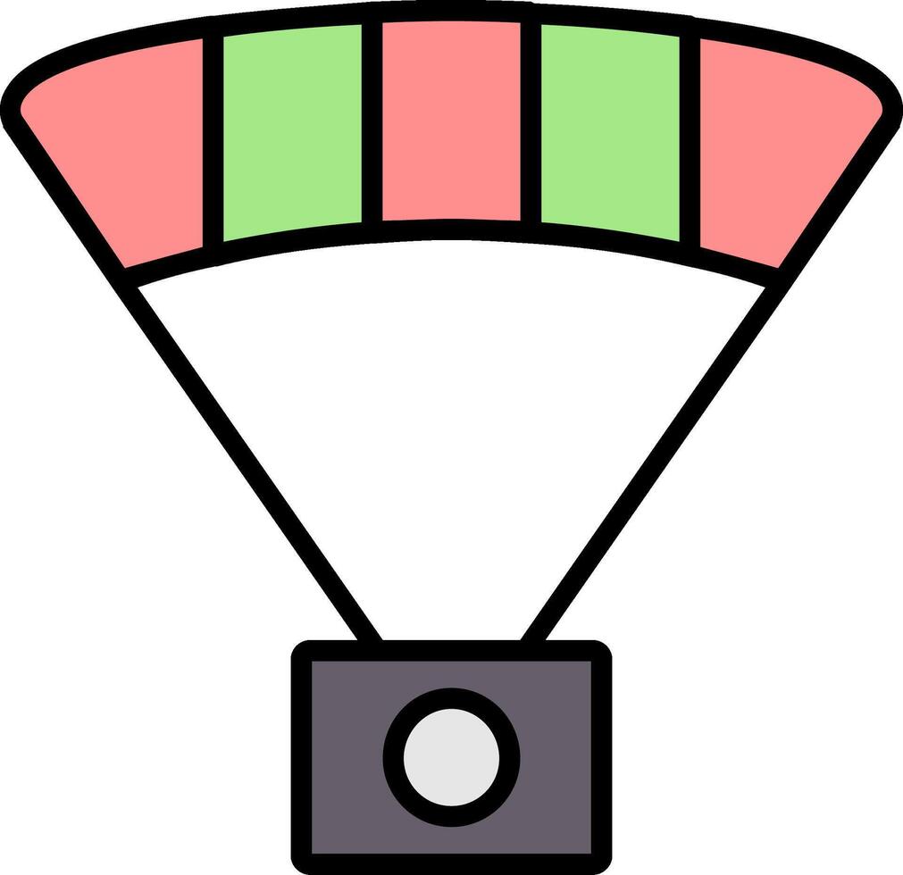parapente ligne rempli icône vecteur