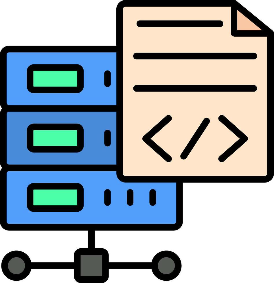programmation Langue ligne rempli icône vecteur